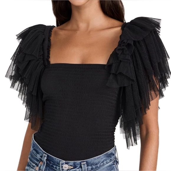Free People Tops - New Free People Kill the Lights Black Bodysuit